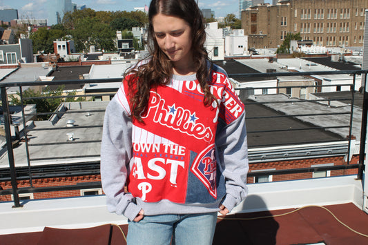 Phillies Red October Patchwork Crew Neck