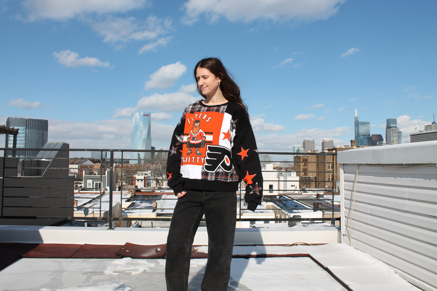 Flyers Gritty Patchwork Crew Neck