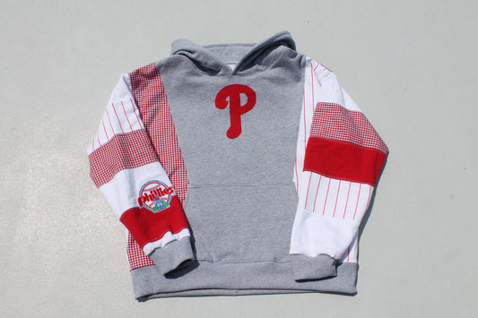 Phillies Jersey & Gingham Striped Hoodie