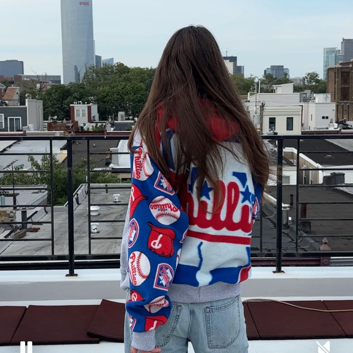 Phillies Reworked Blanket Hoodie