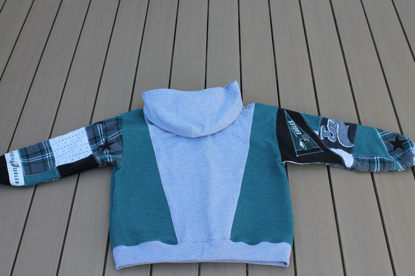 Eagles Helmet Patchwork Hoodie