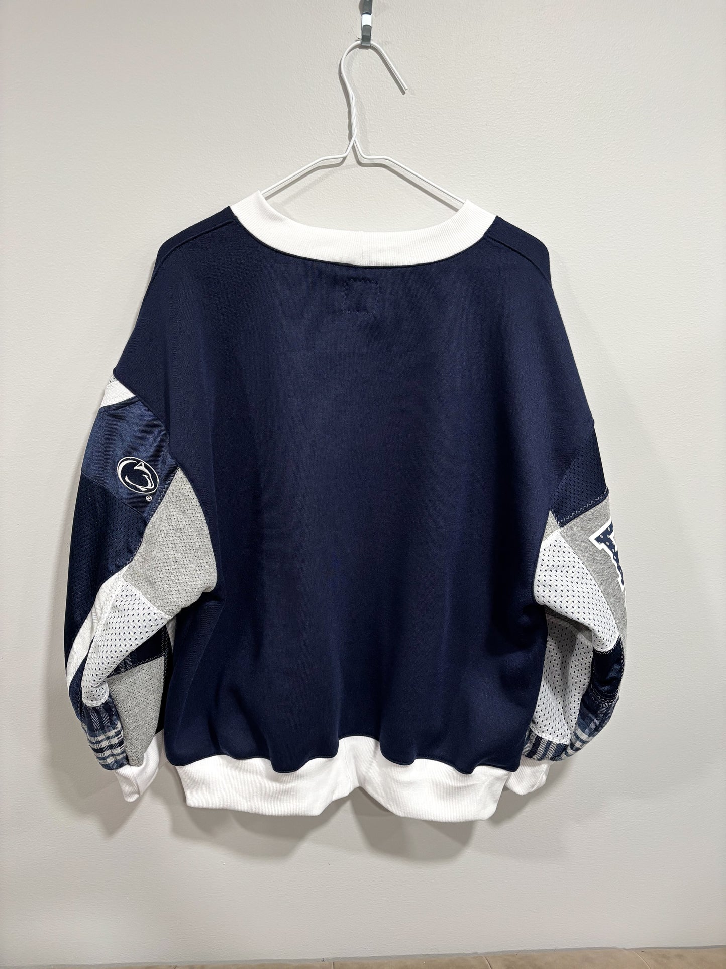 Penn State Reworked Jersey Patchwork Sweatshirt
