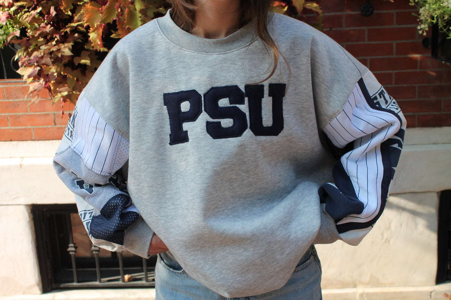 Custom Patchwork Crewneck Sweatshirt