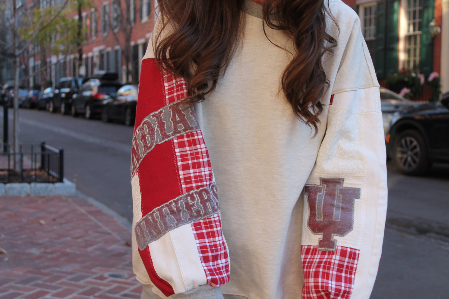 Custom Patchwork Crewneck Sweatshirt