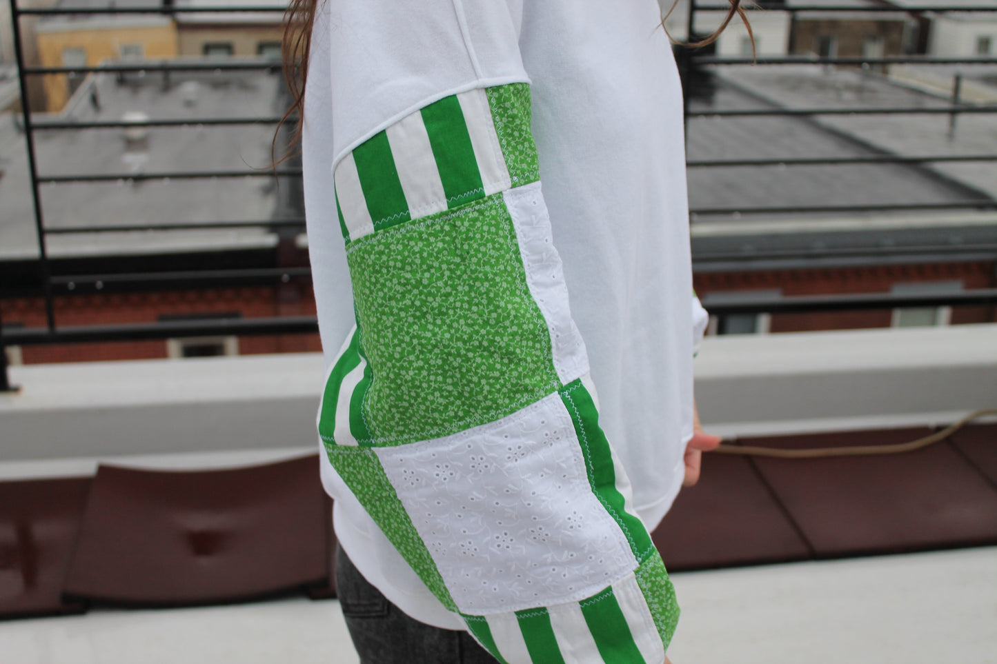 Eagles Stripes & Floral Patchwork Sweatshirt!