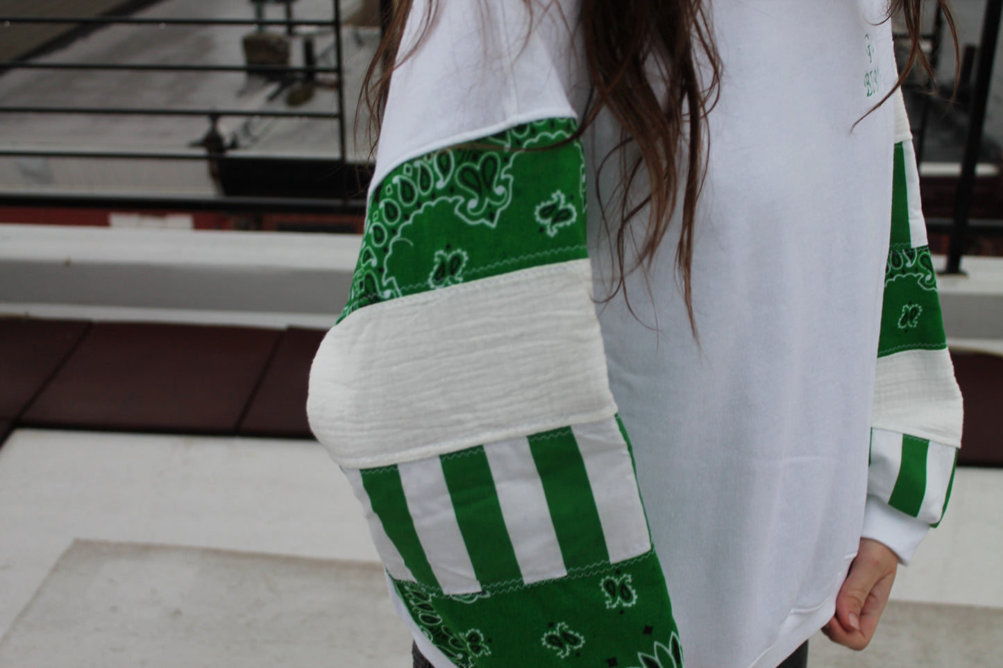 Eagles Bandana & Stripes Patchwork Sweatshirt!