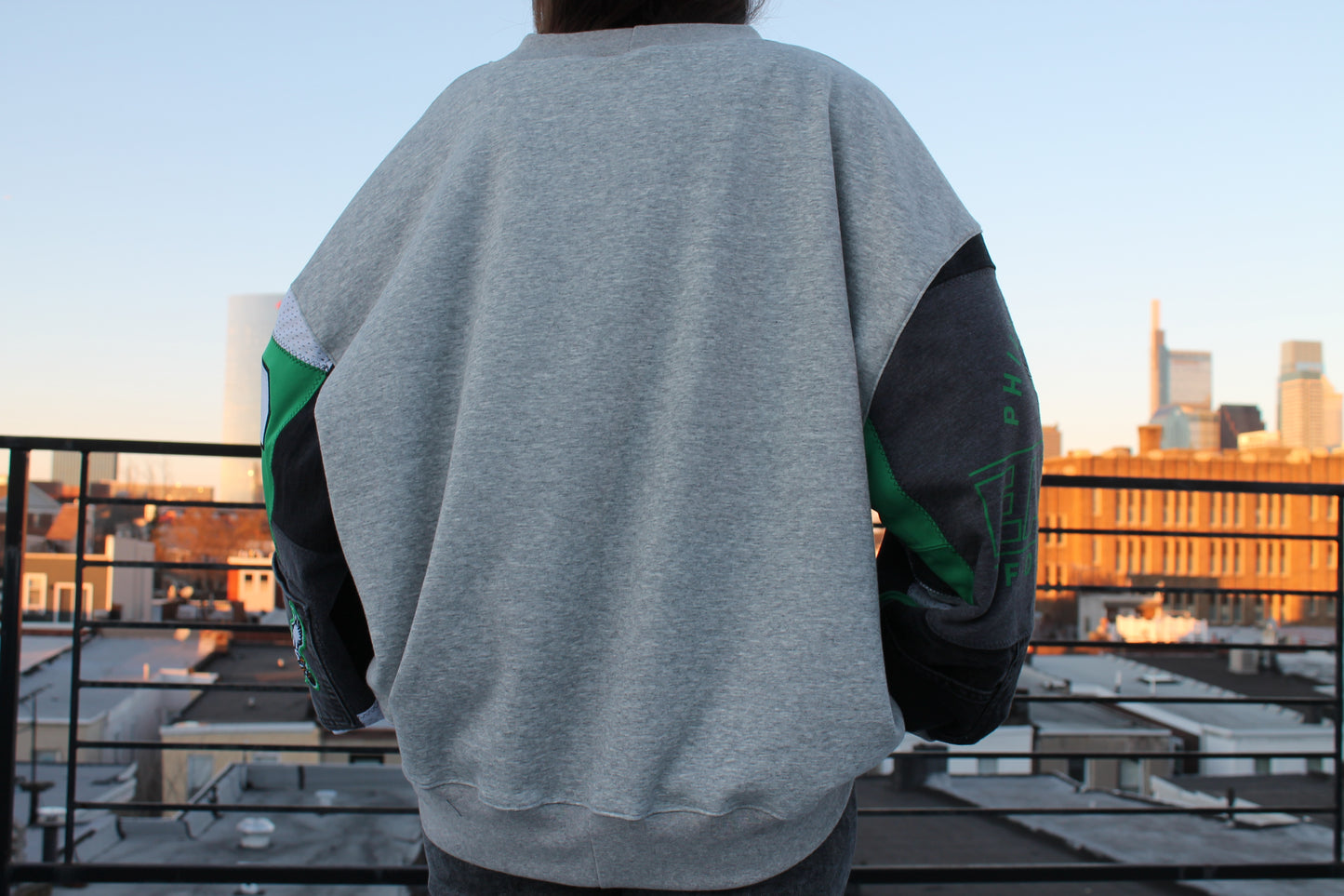 Eagles Jersey Patchwork Sweatshirt