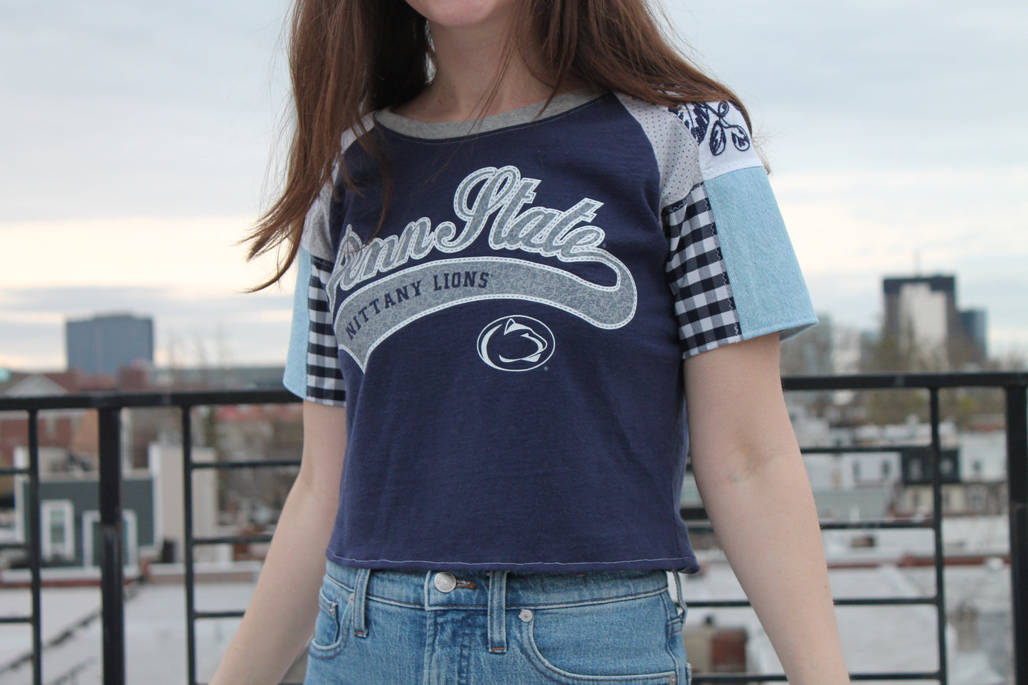 Penn State Patchwork Raglan Baby Tee