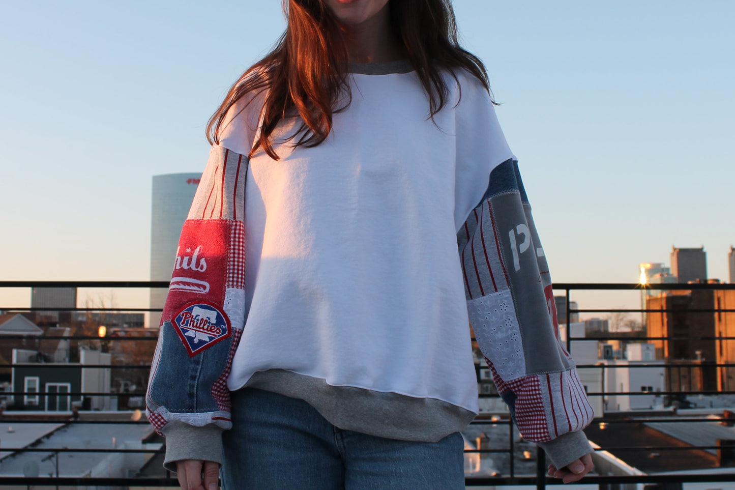 Striped Phillies Patchwork Sweatshirt