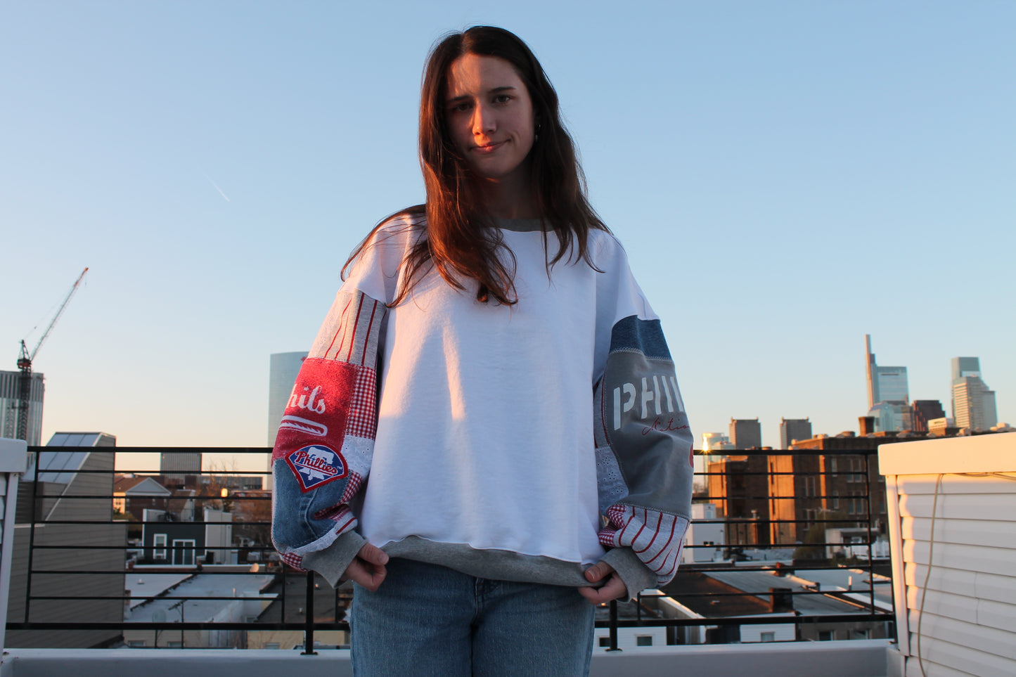 Striped Phillies Patchwork Sweatshirt