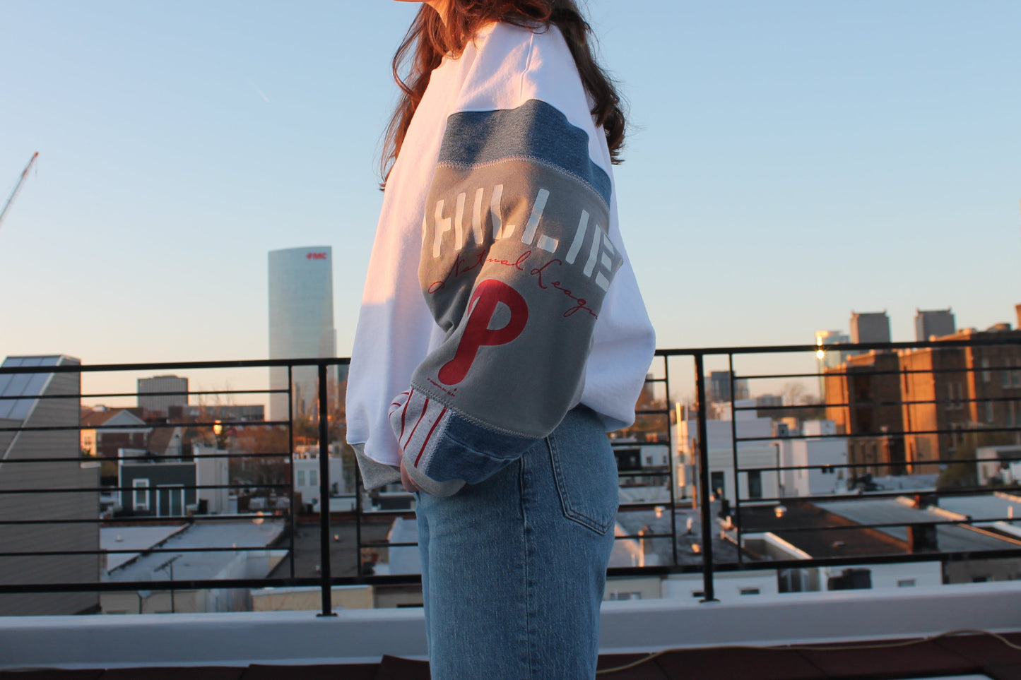 Striped Phillies Patchwork Sweatshirt