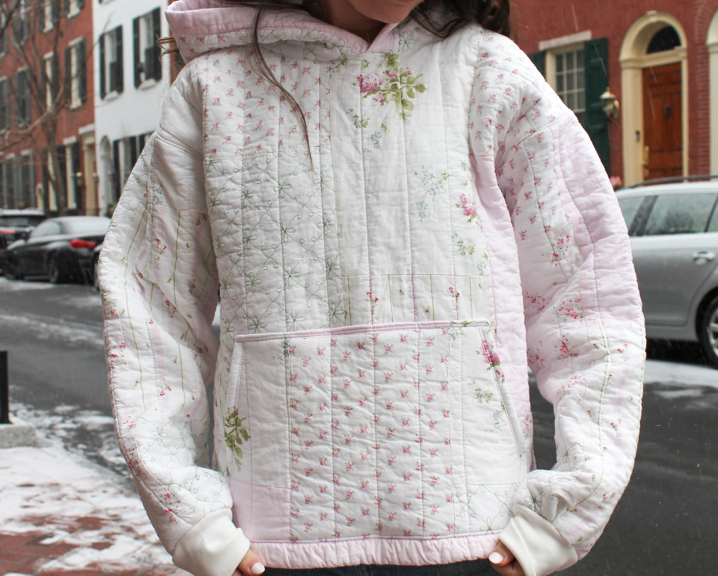 Reworked Coquette Quilt Hoodie