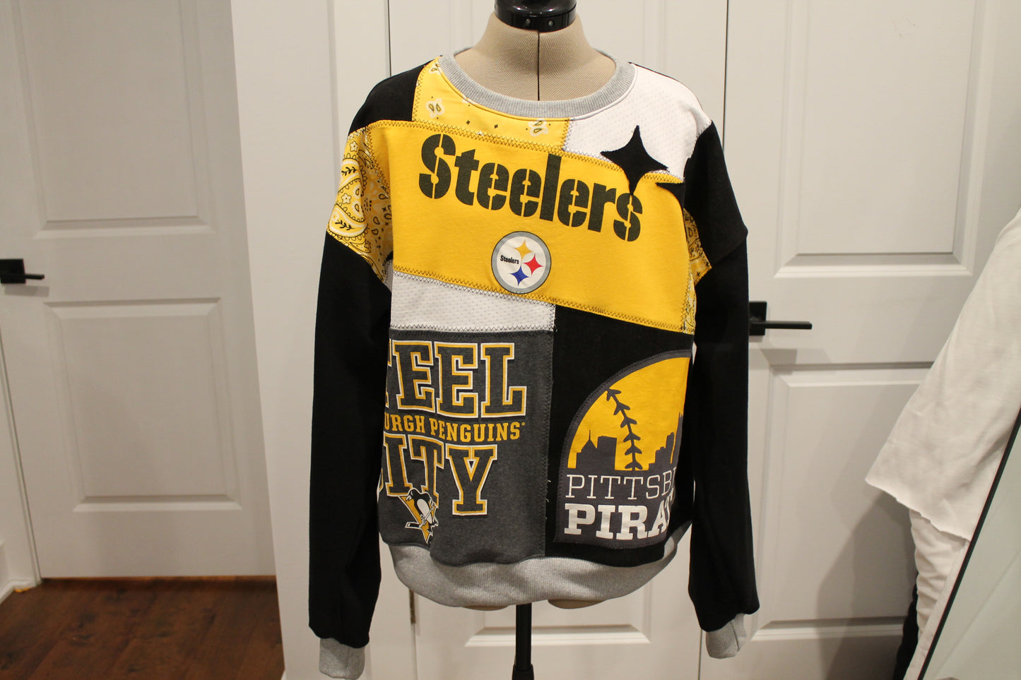 Pittsburgh Steelers x Pirates x Penguins Patchwork Crew Neck