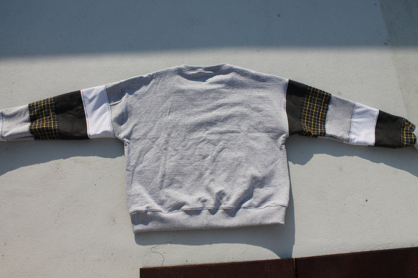 Penguins Flannel x Denim Patchwork Crew Neck