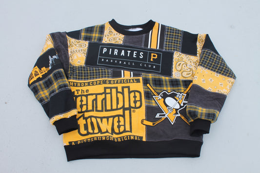Pittsburgh Steelers x Pirates x Penguins full patchwork crew neck