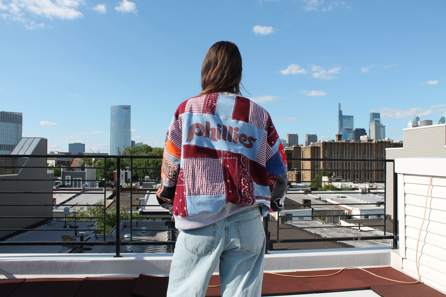 Philly Eagles x Phillies x Sixers x Flyers Full Patchwork Crew Neck Retro Colors