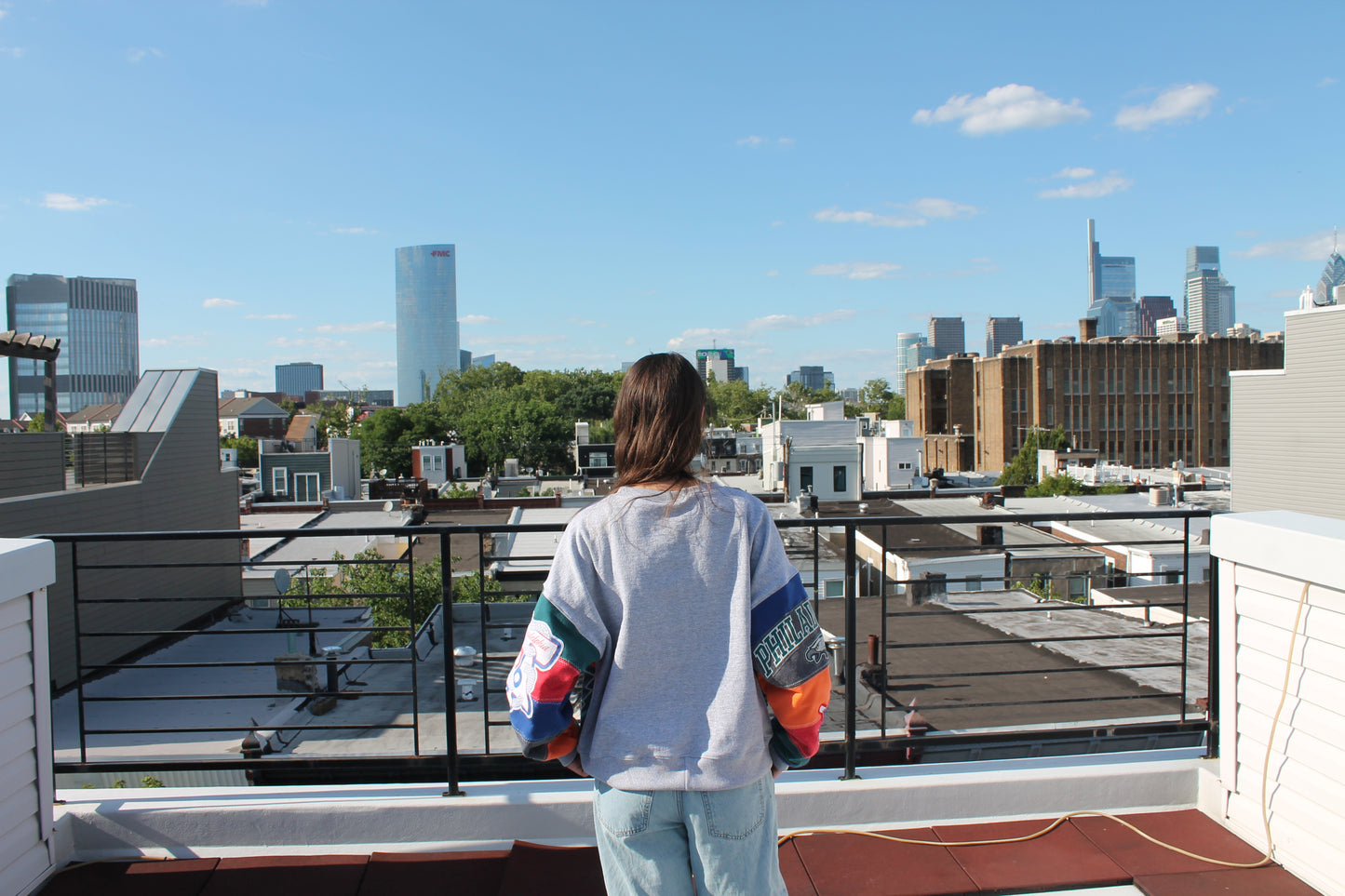 Philly Eagles x Phillies x Sixers x Flyers Patchwork Crew Neck