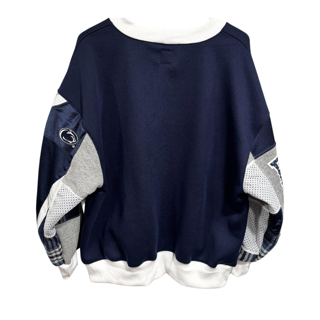 Penn State Reworked Jersey Patchwork Sweatshirt