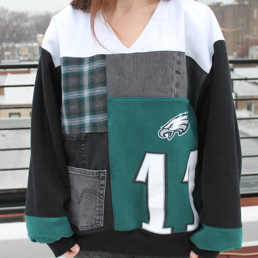 Reworked Eagles Jersey Sweatshirt!