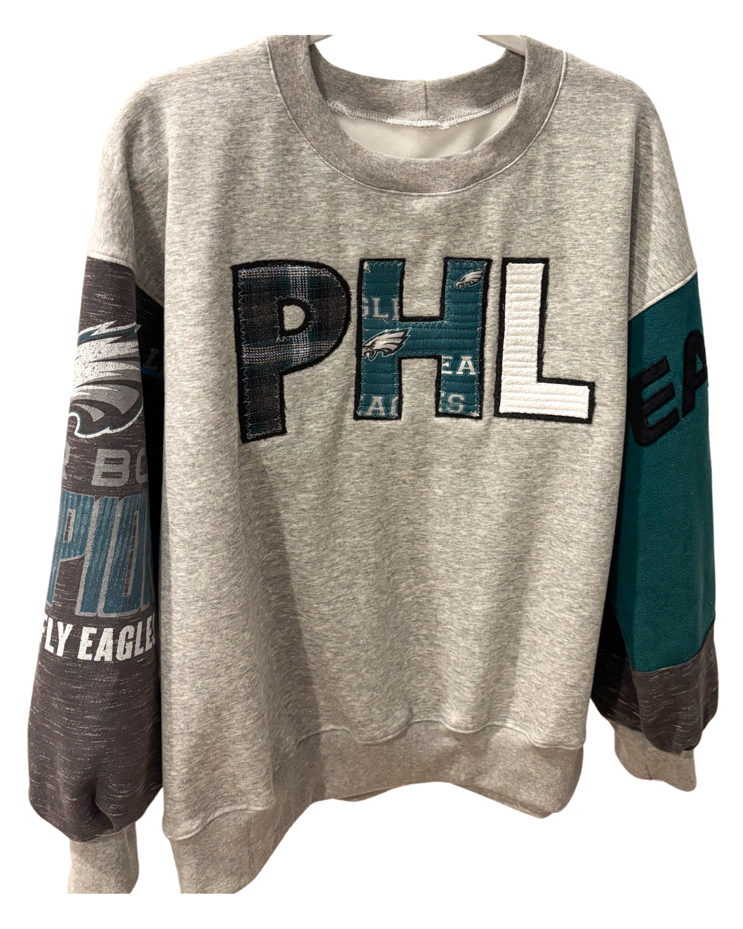 Custom Patchwork Crewneck Sweatshirt