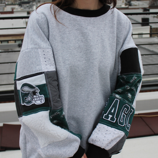 Eagles Sherpa Patchwork Sweatshirt!